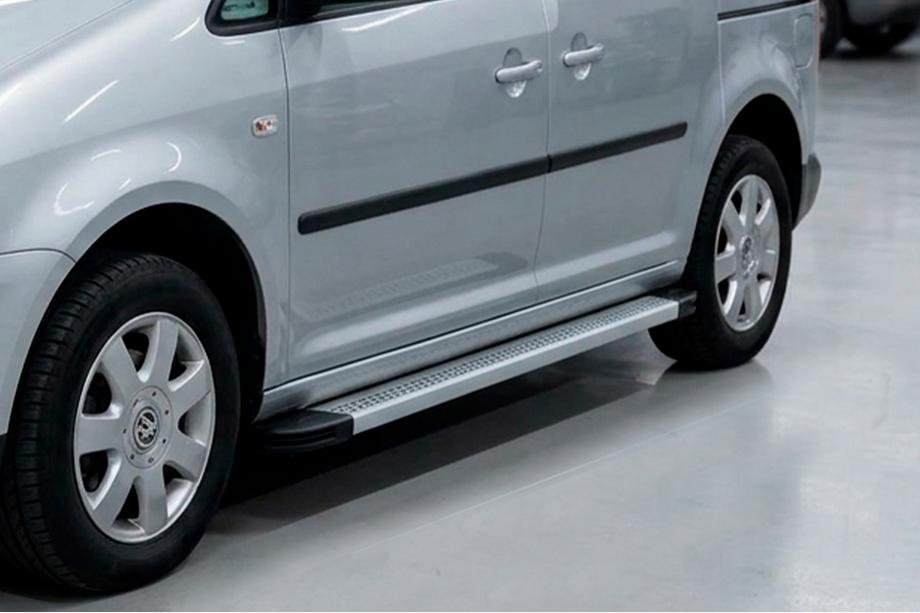 Volkswagen Caddy 2010–2015 Sānu sliekšņi Maya V2 (2 gab., alumīnijs) Maxi riteņu bāze Image