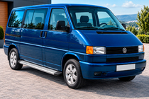 Volkswagen T4 Caravelle/Multivan 1990–2003 Sānu sliekšņi Maya V2 (2 gab., alumīnijs) Īsā riteņu bāze foto 1
