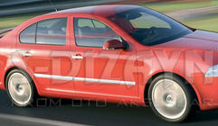 Skoda Octavia II A5 2006–2010 Uzlikas uz durvju moldingīm (4 gab., nerūsējošais tērauds) Carmos - turku teras foto 3