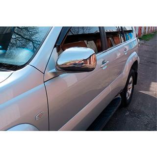 Spoguļu uzlikas (2 gab., nerūsējošais tērauds) Toyota Land Cruiser Prado 120 2002–2009 foto 4