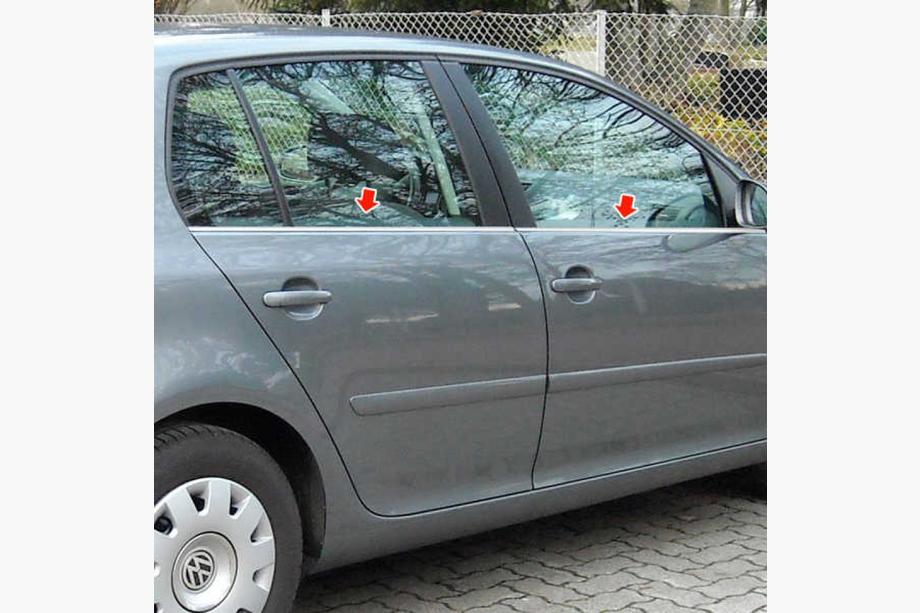 Volkswagen Golf 5 2003–2009 Ārējās logu līstes (4 gab., nerūsējošais tērauds) Carmos - turku teras Image