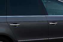 Volkswagen Passat B6 2006–2012 Apakšējās logu moldingi (4 gab., nerūsējošais tērauds) foto 1