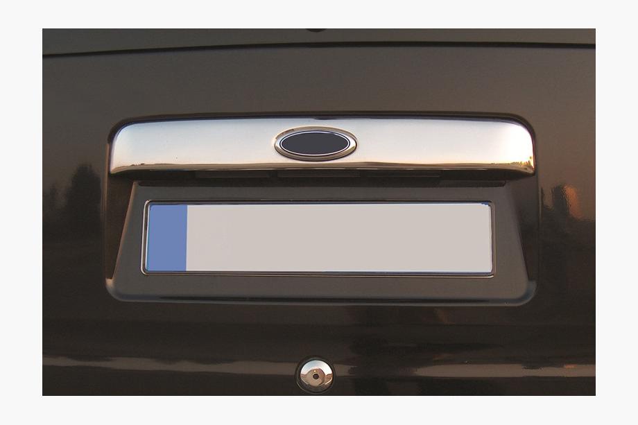 Ford Connect 2006–2009 Hroma līste virs numura zīmes (montāža oriģinālajā vietā, ar vietu logotipam, nerūsējošais tērauds) OmsaLine – itāļu nerūsējošais tērauds Image