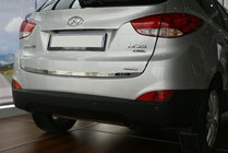 Hyundai IX-35 2010–2015 Bagāžnieka malas uzlika (nerūsējošā tērauda) OmsaLine – itāļu nerūsējošais tērauds foto 1