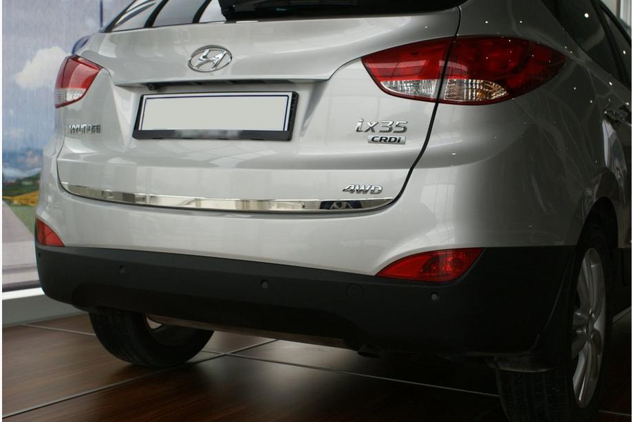 Hyundai IX-35 2010–2015 Bagāžnieka malas uzlika (nerūsējošā tērauda) OmsaLine – itāļu nerūsējošais tērauds Image