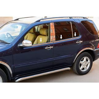 Ārējās logu apdares līstes (6 gab., nerūsējošais tērauds) Mercedes ML W163 1997–2005 foto 1