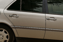Mercedes C-class W202 1993–2001 Durvju rokturu uzlikas (4 gab., nerūsējošais tērauds) foto 2