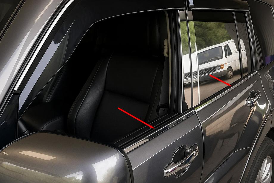 Mitsubishi Pajero Wagon IV 2006–2021 Logu apmales (4 gab., nerūsējošais tērauds) Image