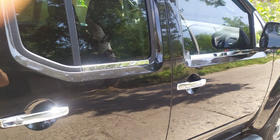 Nissan Navara 2006–2015 Ārējās logu apmales (4 gab., nerūsējošais tērauds) foto 5