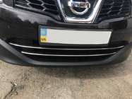 Nissan Qashqai 2010–2014 Līstes apakšējai radiatora restei (2 gab., nerūsējošais tērauds) foto 1