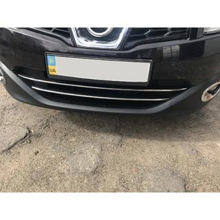 Līstes apakšējai radiatora restei (2 gab., nerūsējošais tērauds) Nissan Qashqai 2010–2014 foto 4
