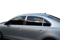 Volkswagen Jetta 2011–2018 Durvju statņu moldingi (nerūsējošais tērauds) foto 1
