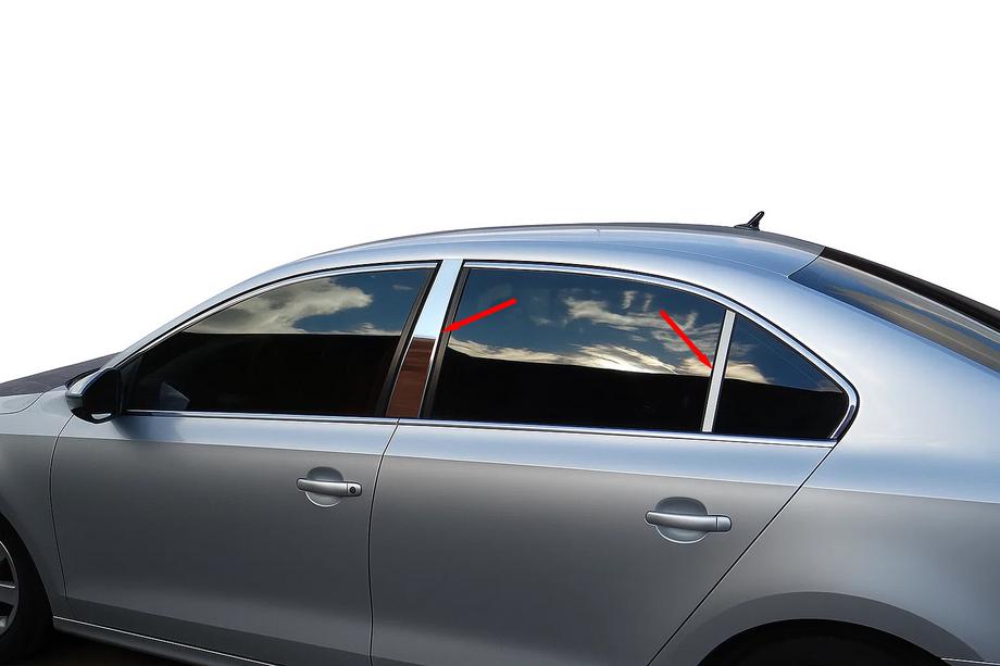 Volkswagen Jetta 2011–2018 Durvju statņu moldingi (nerūsējošais tērauds) Image