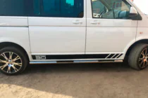 Volkswagen T5 Multivan 2003–2010 Sānu aizsargcaurules (2 gab., nerūsējošais tērauds) foto 9