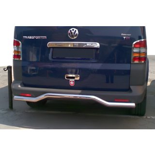 Aizmugurējais aizsargstienis Vilnis (nerūsējošais tērauds) Volkswagen T5 Transporter 2003–2010 foto 2