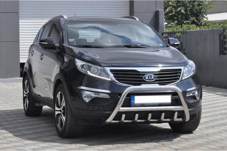 Kia Sportage 2010–2015 Bullbar WT003 (nerūsējošais tērauds) Foto 1
