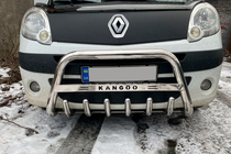 Renault Kangoo 2008–2020 Priekšējais aizsargstienis (bullbar) WT003/004 (nerūsējošais tērauds) bez uzraksta, 51 mm foto 2