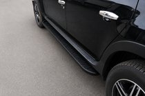 Dacia Duster 2008–2018 Sānu sliekšņi Tayga V1 Black (2 gab., alumīnijs) foto 1