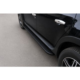 Sānu sliekšņi Tayga V1 Black (2 gab., alumīnijs) Dacia Duster 2008–2018 foto 1