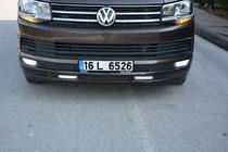 Volkswagen T6 2015–2024 Priekšējā bampera lūpa Sport 2-LED 2015-2018 (krāsošanai) foto 10