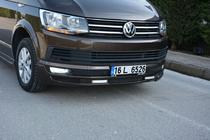 Volkswagen T6 2015–2024 Priekšējā bampera lūpa Sport 2-LED 2015-2018 (krāsošanai) foto 11