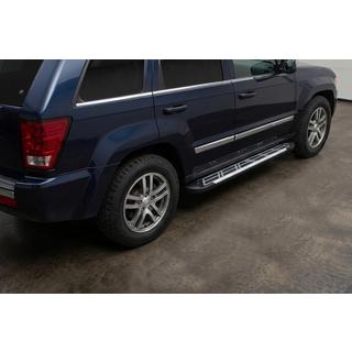 Sānu sliekšņi Sunrise (2 gab., alumīnijs) Jeep Grand Cherokee WK 2004–2010 foto 1