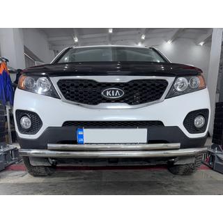 Priekšējais apakšējais aizsargloks (nerūsējošais tērauds) Kia Sorento II XM 2009–2014 foto 1