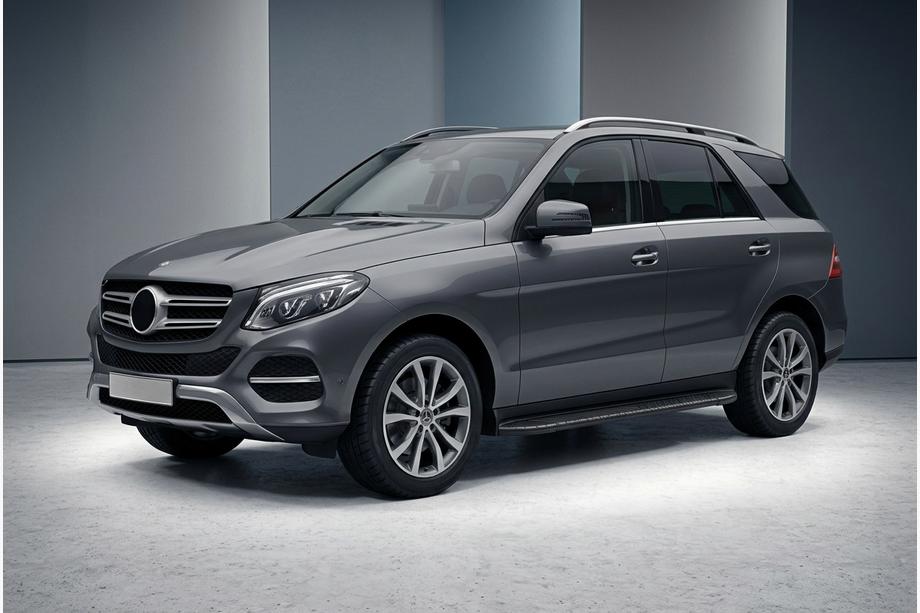 Mercedes GLE/ML class W166 2011–2018 Sānu pakāpieni Bosphorus Black (2 gab., alumīnijs) Image