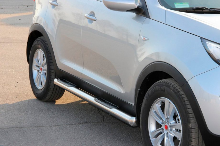 Kia Sportage 2010–2015 Sānu caurules (2 gab., nerūs. tērauds) Foto 3