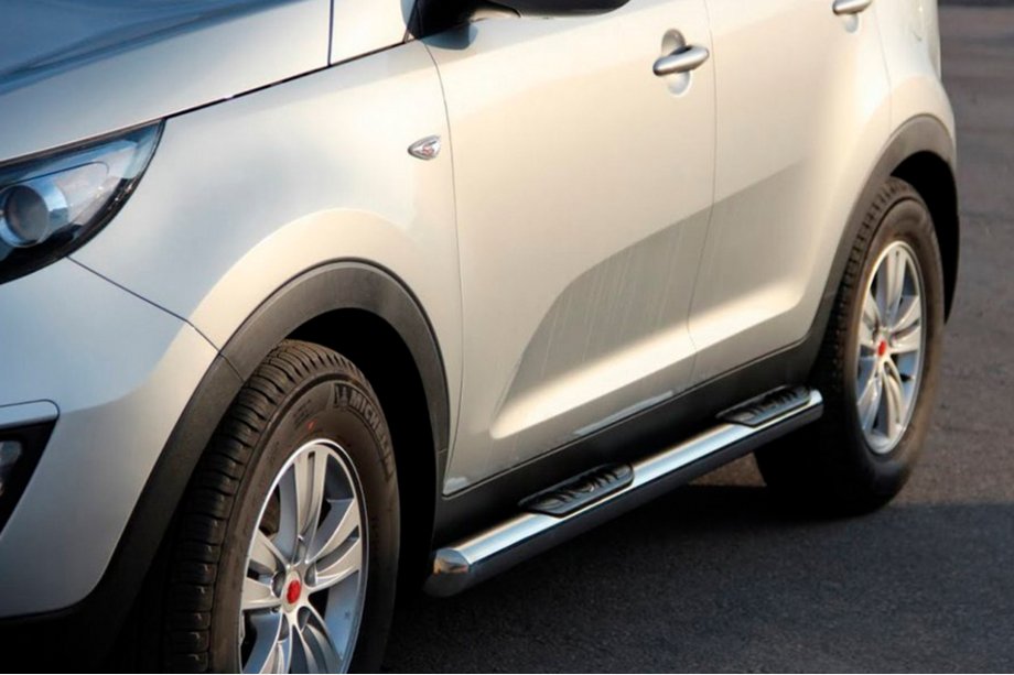 Kia Sportage 2010–2015 Sānu caurules (2 gab., nerūs. tērauds) Foto 1