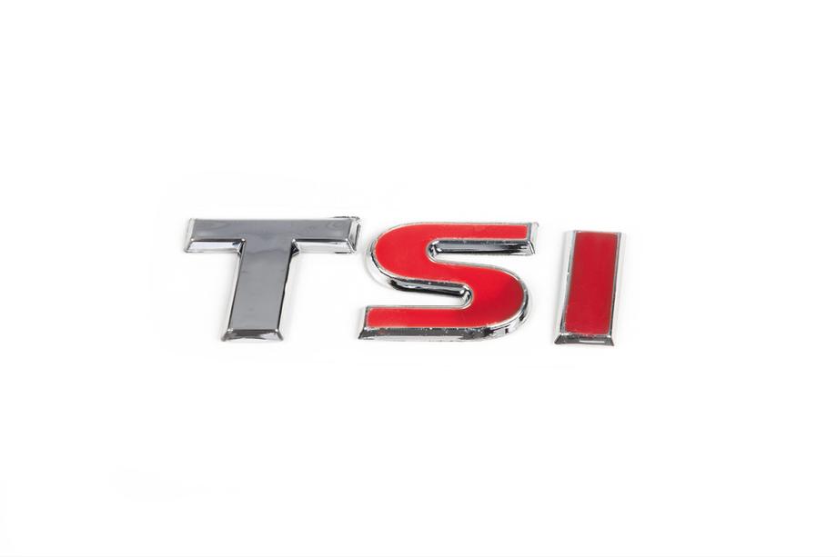 Volkswagen Jetta 2011–2018 TSI uzraksts (OEM stils) TS hromēts, I sarkana Foto 2