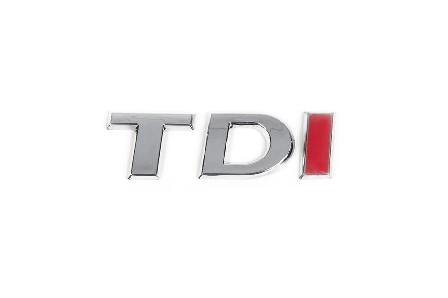 Volkswagen Jetta 2011–2018 TDI uzraksts (kā oriģināls) TD hromēts, I sarkans Foto 3