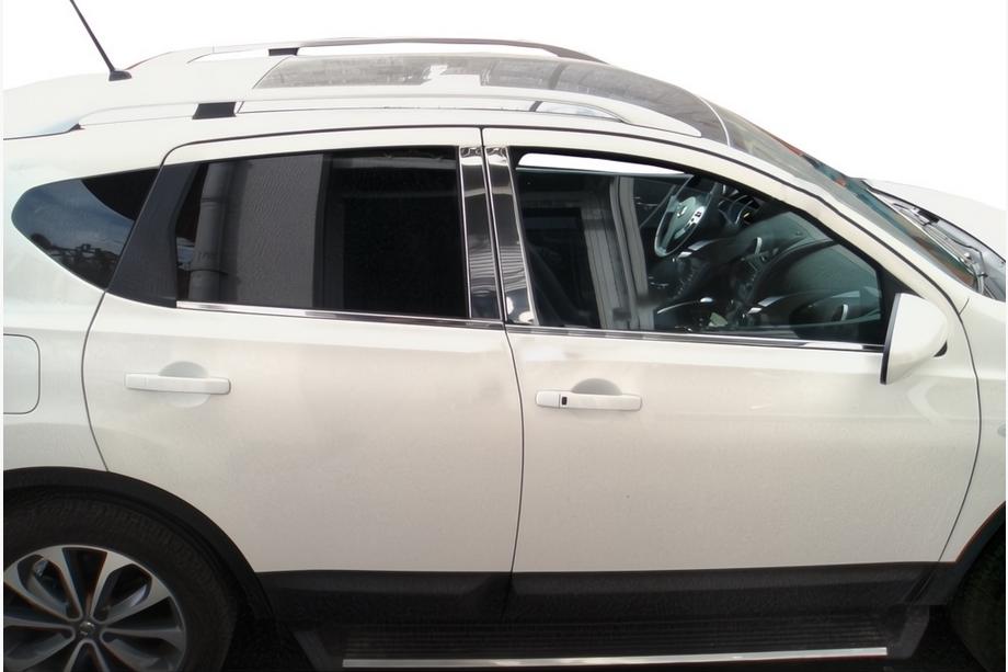 Nissan Qashqai 2010–2014 Hromētas durvju statņu uzlikas (4 gab., nerūsējošais tērauds) Carmos - turku teras Foto 2
