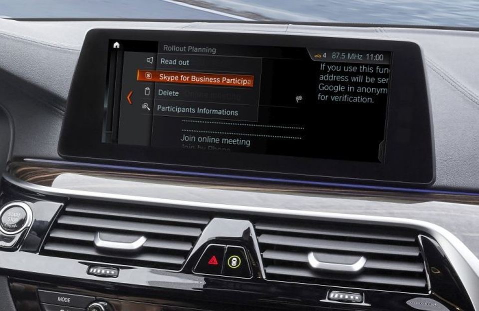BMW automobiļi saņems Skype for Business programmatūras pakotni