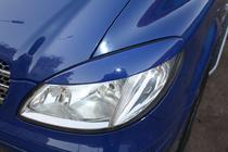 Mercedes Vito W639 2004–2014 Taisnās lukturu uzacis (2004-2010, 2 gab., plastmasa) Spīdīgs foto 5