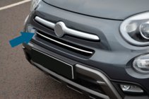 Fiat 500X 2014–2024 Priekšējā bufera uzlika (nerūsējošais tērauds) foto 1