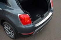 Fiat 500X 2014–2024 OmsaLine aizmugurējā bampera uzlika (nerūsējošais tērauds) foto 2