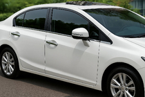 Honda Civic Sedan IX 2011–2016 Ārējās logu apmales OmsaLine (6 gab., nerūsējošais tērauds) foto 1