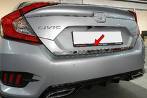 Honda Civic Sedans X 2016–2021 Bagāžnieka malas uzlika (nerūsējošais tērauds) Carmos - turku teras foto 1