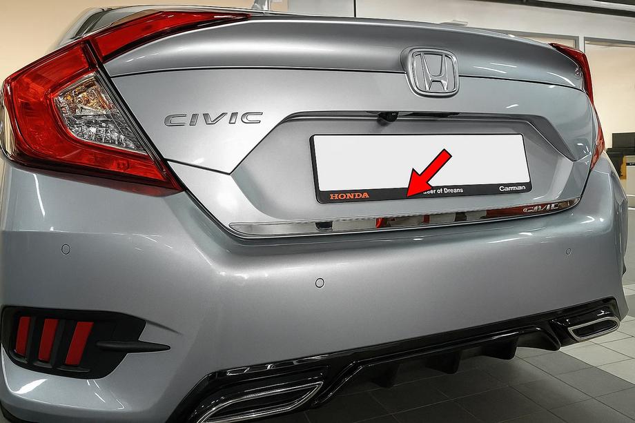 Honda Civic Sedans X 2016–2021 Bagāžnieka malas uzlika (nerūsējošais tērauds) Carmos - turku teras Image