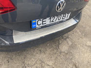 Volkswagen Passat B8 2015–2023 OmsaLine aizmugurējā bampera uzlika (nerūsējošais tērauds) foto 2