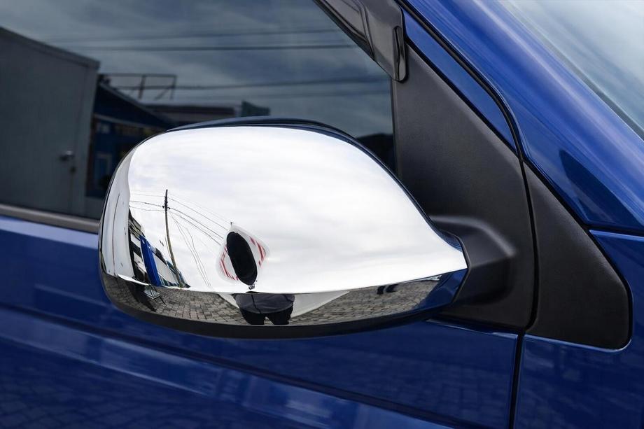 Volkswagen T6 2015–2024 Hroma spoguļu uzlikas (2 gab., ABS) Carmos - hromēta plastmasa Image