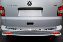 Volkswagen T6 2015–2024 Aizmugurējo atstarotāju uzlikas (2 gab., nerūsējošais tērauds) Aizmugures paceļamās durvis foto 1