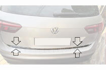 Volkswagen Tiguan 2016–2023 Bagāžnieka malas uzlika (nerūsējošais tērauds) foto 4