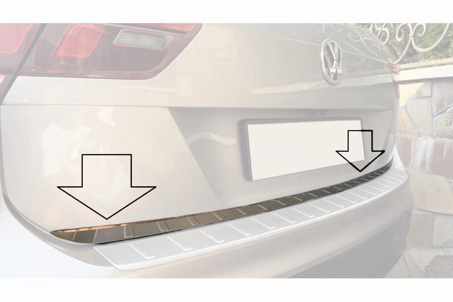 Volkswagen Tiguan 2016–2023 Bagāžnieka malas uzlika (nerūsējošais tērauds) Image