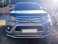 Toyota Hilux 2015– Priekšējais dubultais kengurins Vegas (2015-2020, nerūsējošais tērauds) d70/42 mm foto 3
