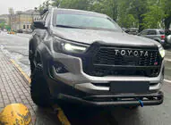 Toyota Hilux 2015– Priekšējais dubultais aizsargstienis Vegas (2015-2020, melns, 76 mm) foto 1