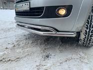Volkswagen Amarok 2010–2022 Priekšējais dubultais aizsargstienis Vegas 2010-2016 (nerūsējošais tērauds) d70/42 mm foto 6