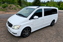 Mercedes Viano 2004–2014 Jumta reliņi melni CAN Original dizains (metāla kājām) Vidējā riteņu bāze (Long) foto 2