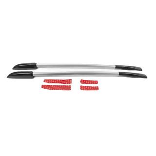 Oriģinālie pelēkie jumta reliņi (alumīnijs, stiprināšana ar divpusējo līmlenti) Nissan Qashqai 2007–2010 foto 1